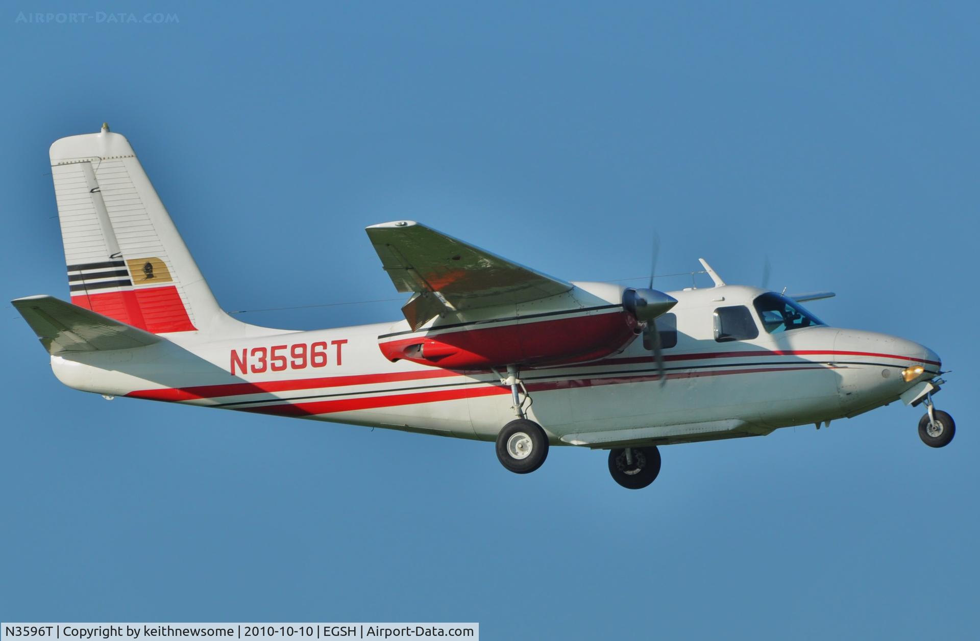 N3596T, 1959 Aero Commander 500 C/N 752, Photo from 10.10.10 whilst based at Norwich !