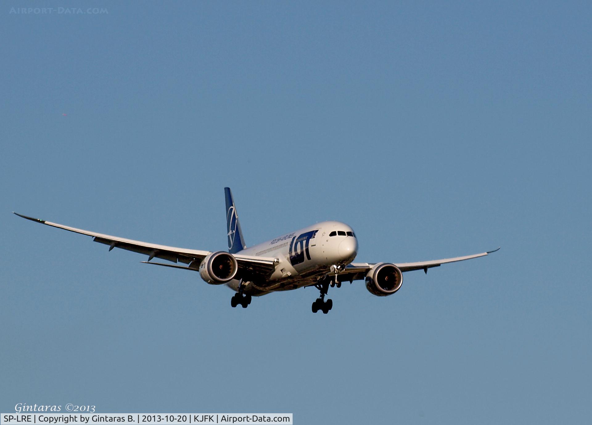SP-LRE, 2013 Boeing 787-8 Dreamliner C/N 35939, Going to a landing on 22L @ JFK