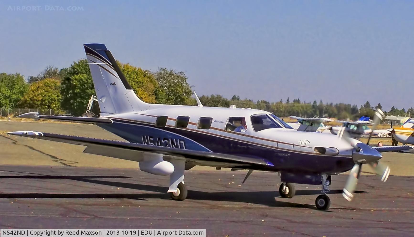 N542ND, Piper PA-46-500TP C/N 4697436, Departing University Airport