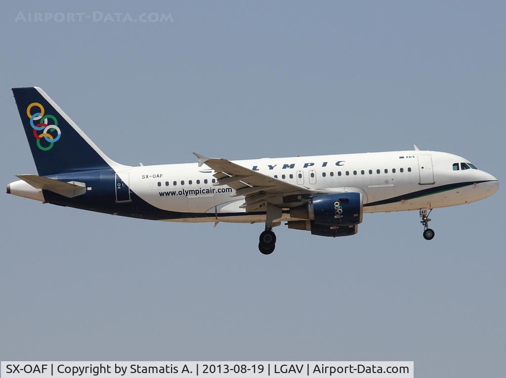 SX-OAF, 2009 Airbus A319-112 C/N 3895, Landing on rwy 03L