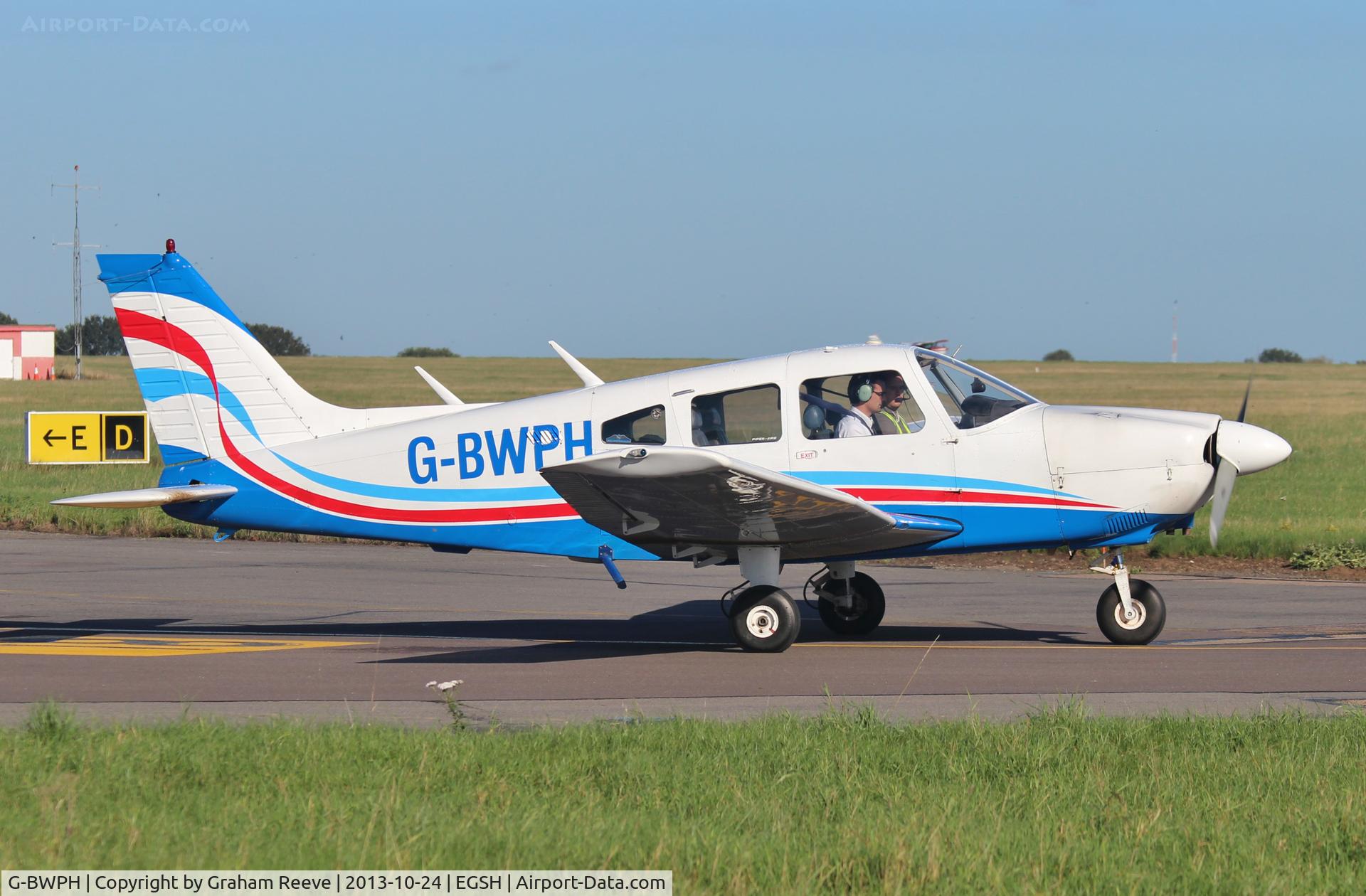 G-BWPH, 1977 Piper PA-28-181 Cherokee Archer II C/N 28-7790311, About to depart.