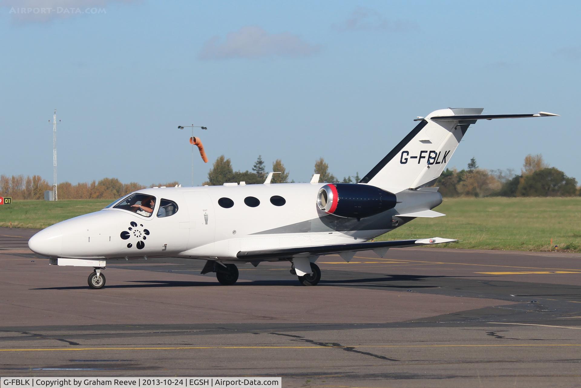 G-FBLK, 2007 Cessna 510 Citation Mustang Citation Mustang C/N 510-0027, Just landed.