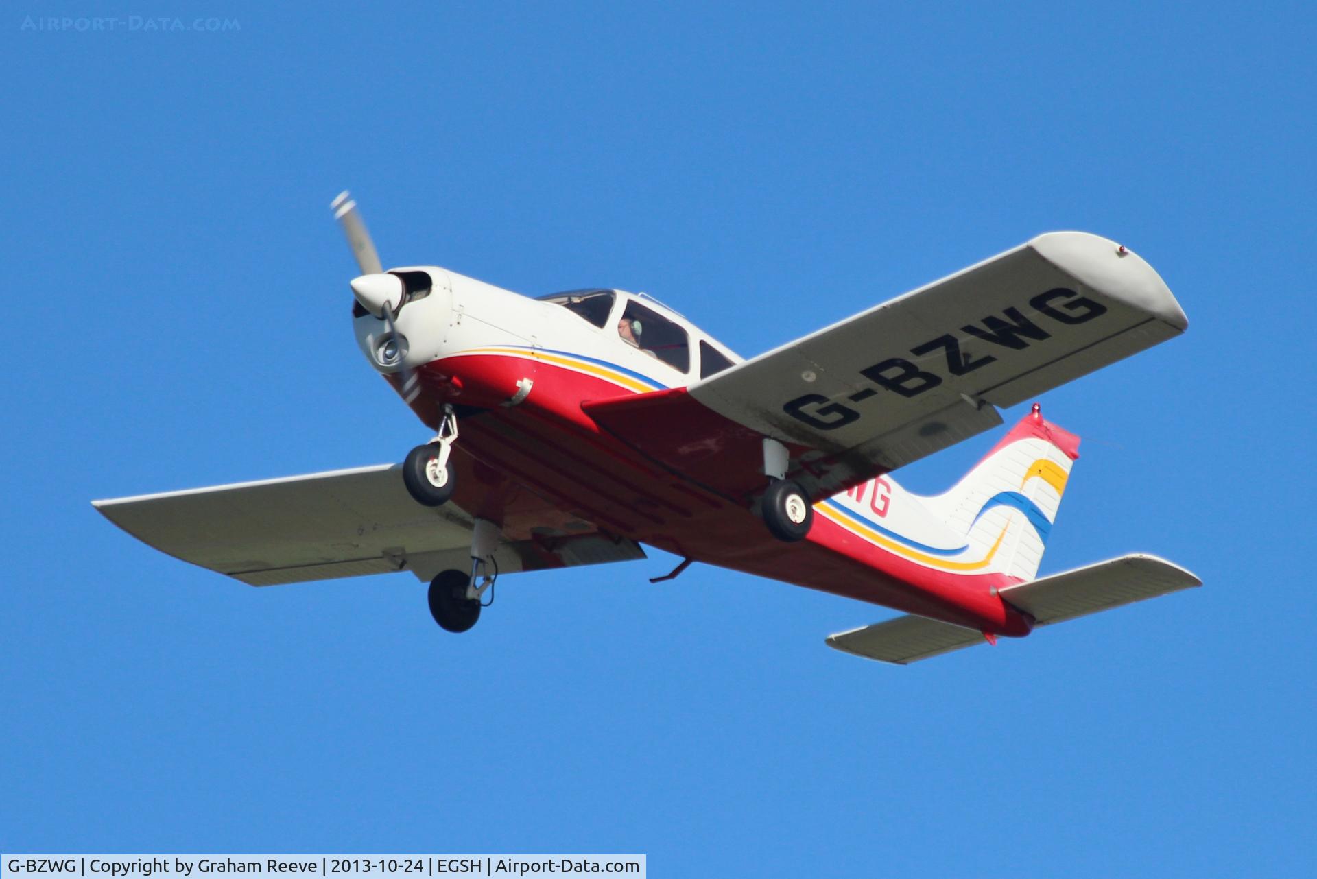 G-BZWG, 1976 Piper PA-28-140 Cherokee Cruiser C/N 28-7625188, Just airbourne.