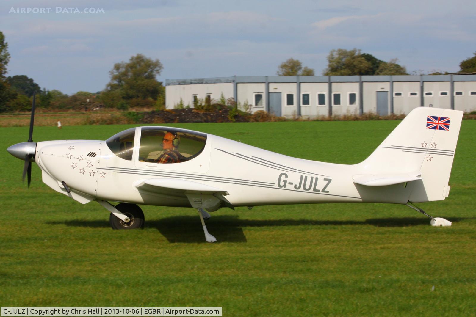 G-JULZ, 2002 Europa Monowheel C/N PFA 247-13045, at Breighton's Pre Hibernation Fly-in, 2013