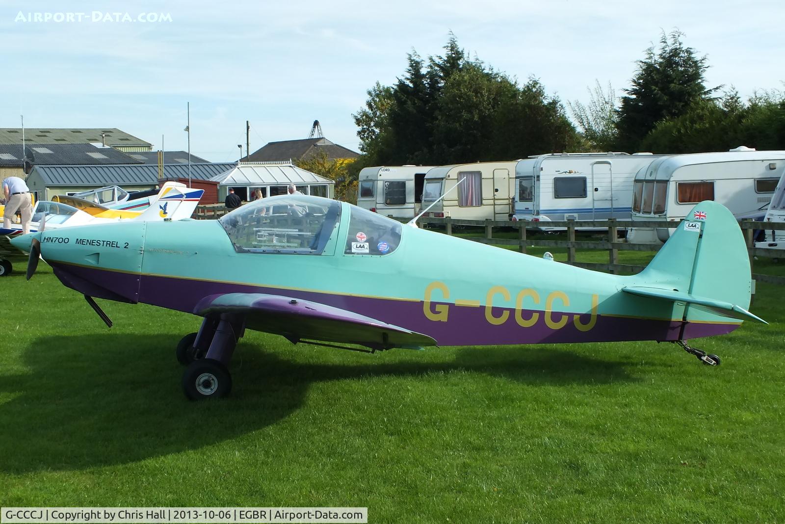 G-CCCJ, 2003 Nicollier HN-700 Menestrel II C/N PFA 217-13707, at Breighton's Pre Hibernation Fly-in, 2013