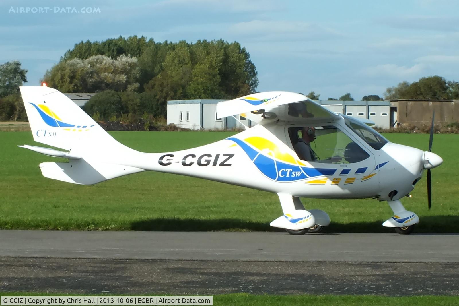 G-CGIZ, 2010 Flight Design CTSW C/N 8512, at Breighton's Pre Hibernation Fly-in, 2013