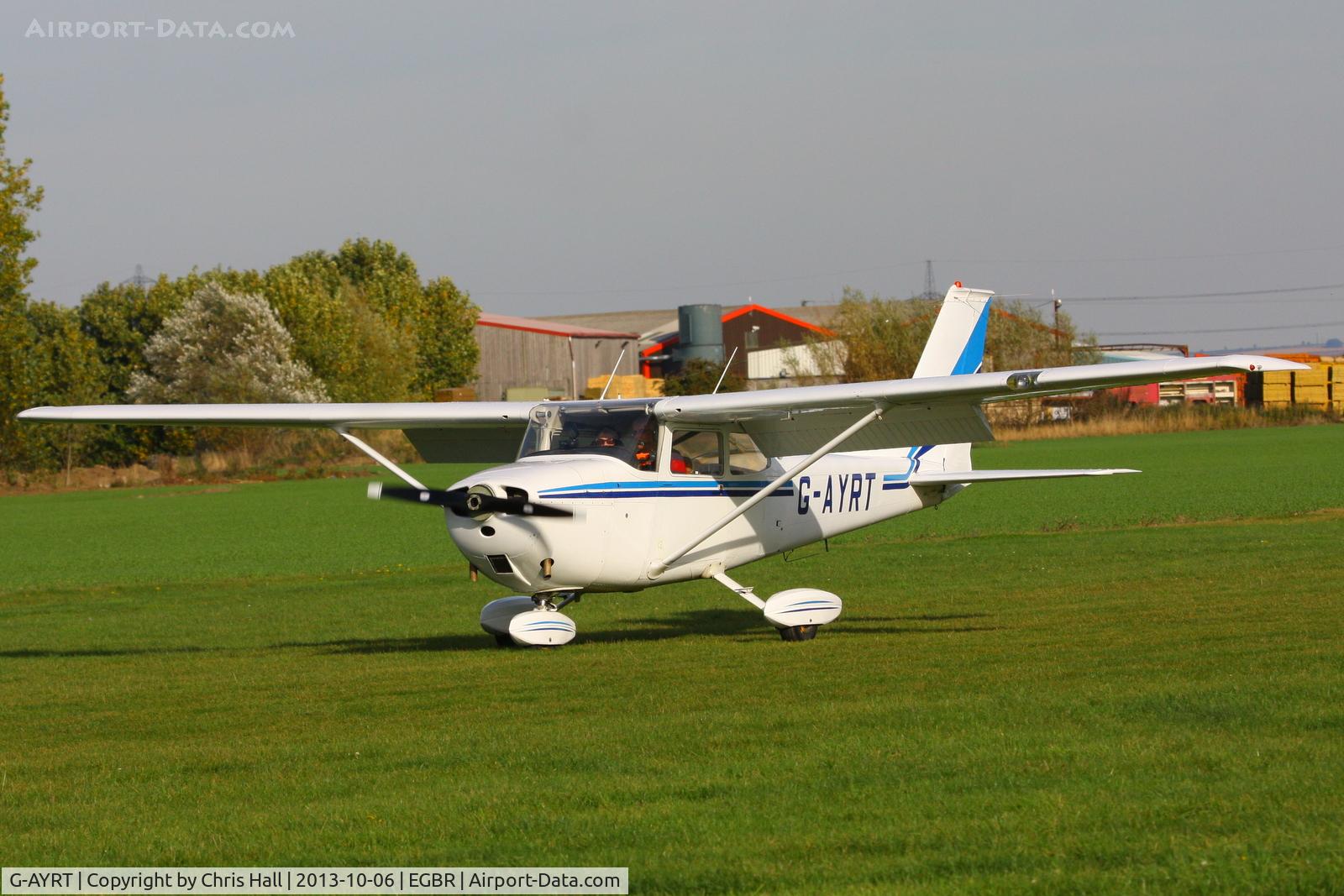 G-AYRT, 1971 Reims F172K Skyhawk C/N 0777, at Breighton's Pre Hibernation Fly-in, 2013