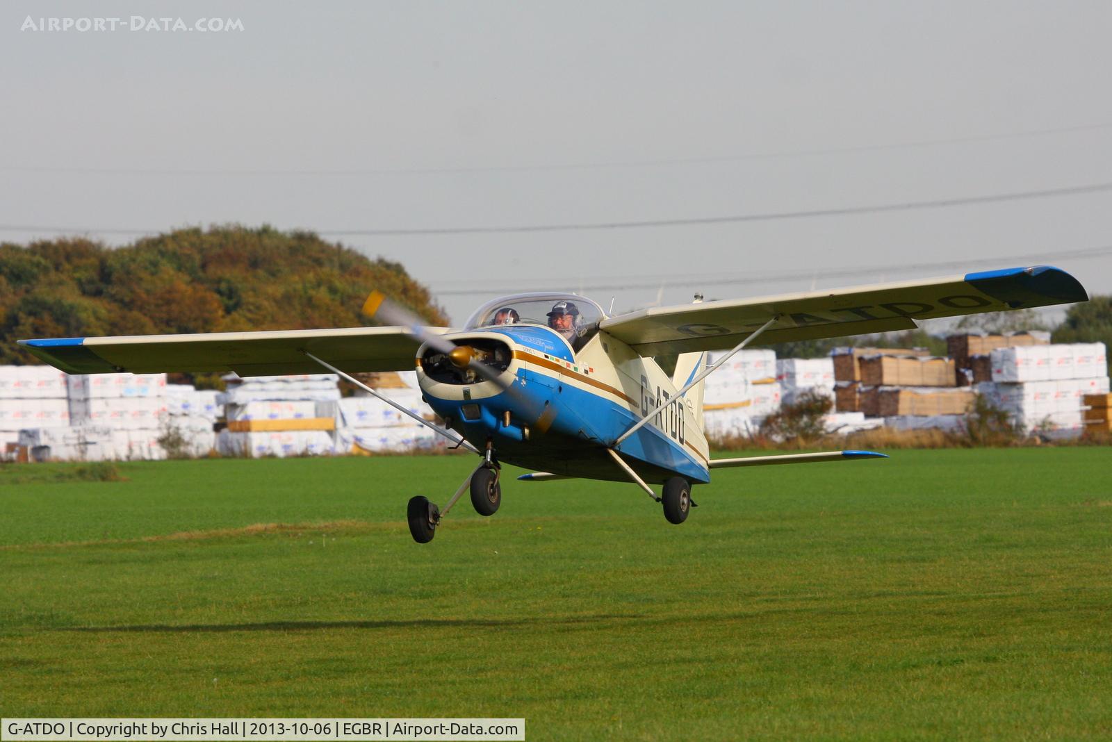 G-ATDO, 1965 Bolkow Bo-208C Junior C/N 576, at Breighton's Pre Hibernation Fly-in, 2013