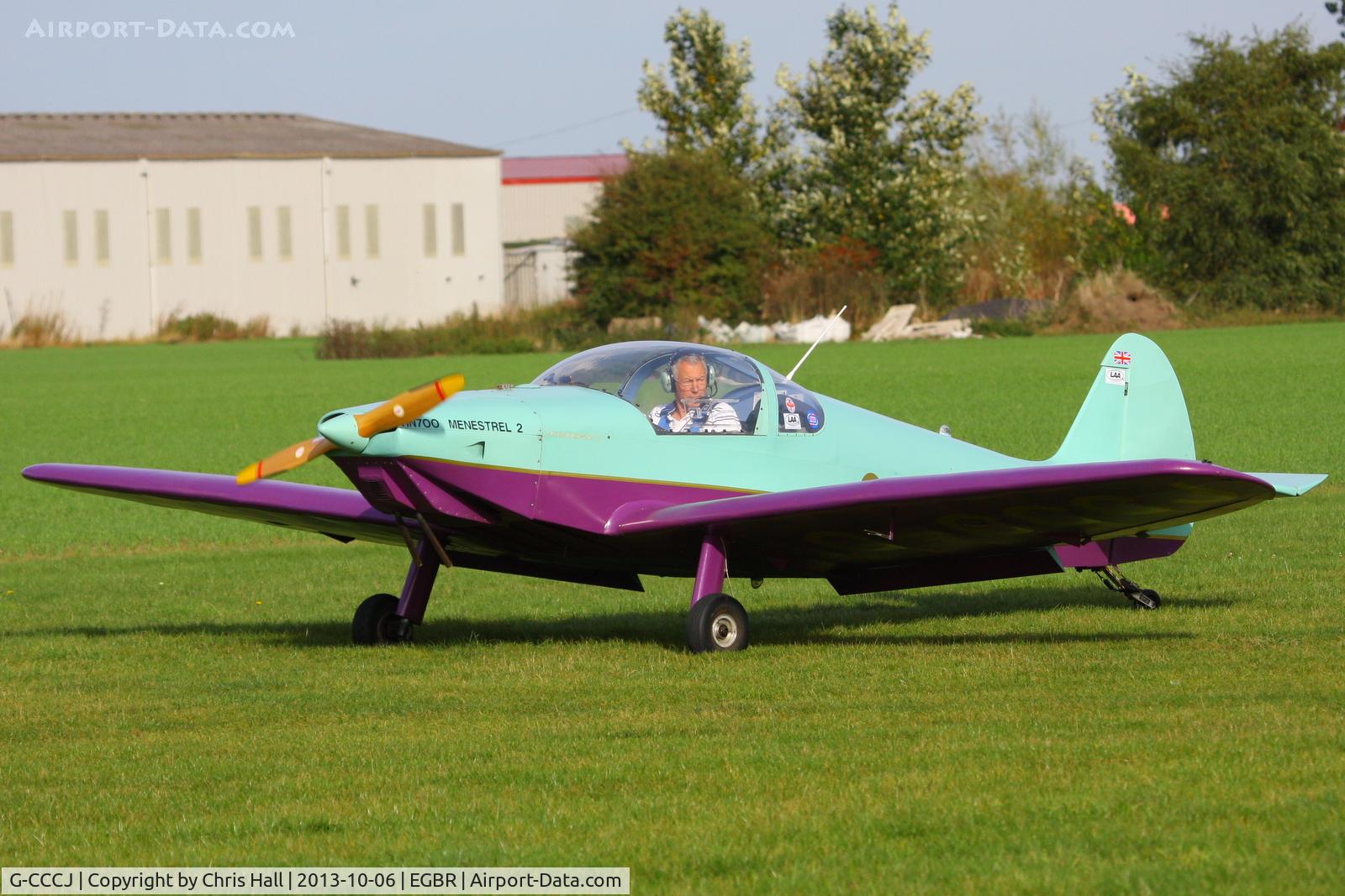G-CCCJ, 2003 Nicollier HN-700 Menestrel II C/N PFA 217-13707, at Breighton's Pre Hibernation Fly-in, 2013