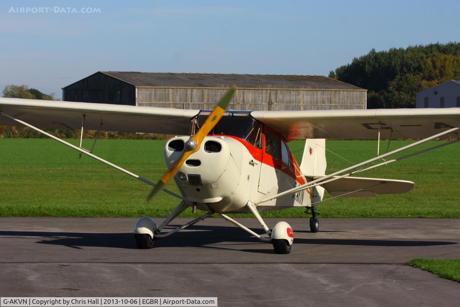 G-AKVN, 1946 Aeronca 11AC Chief Chief C/N 11AC-469, at Breighton's Pre Hibernation Fly-in, 2013