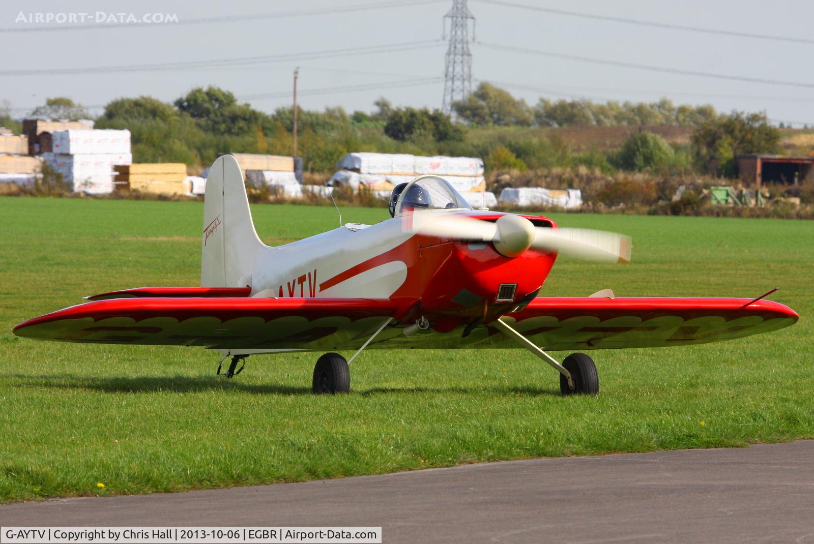G-AYTV, 1971 Jurca MJ-2D Tempete C/N PFA 2002, at Breighton's Pre Hibernation Fly-in, 2013