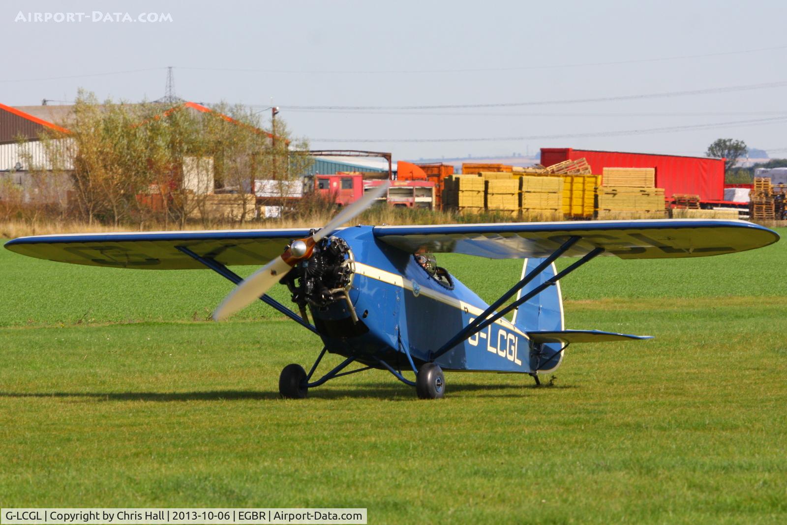 G-LCGL, 1993 Comper CLA7 Swift Replica C/N PFA 103-11089, at Breighton's Pre Hibernation Fly-in, 2013