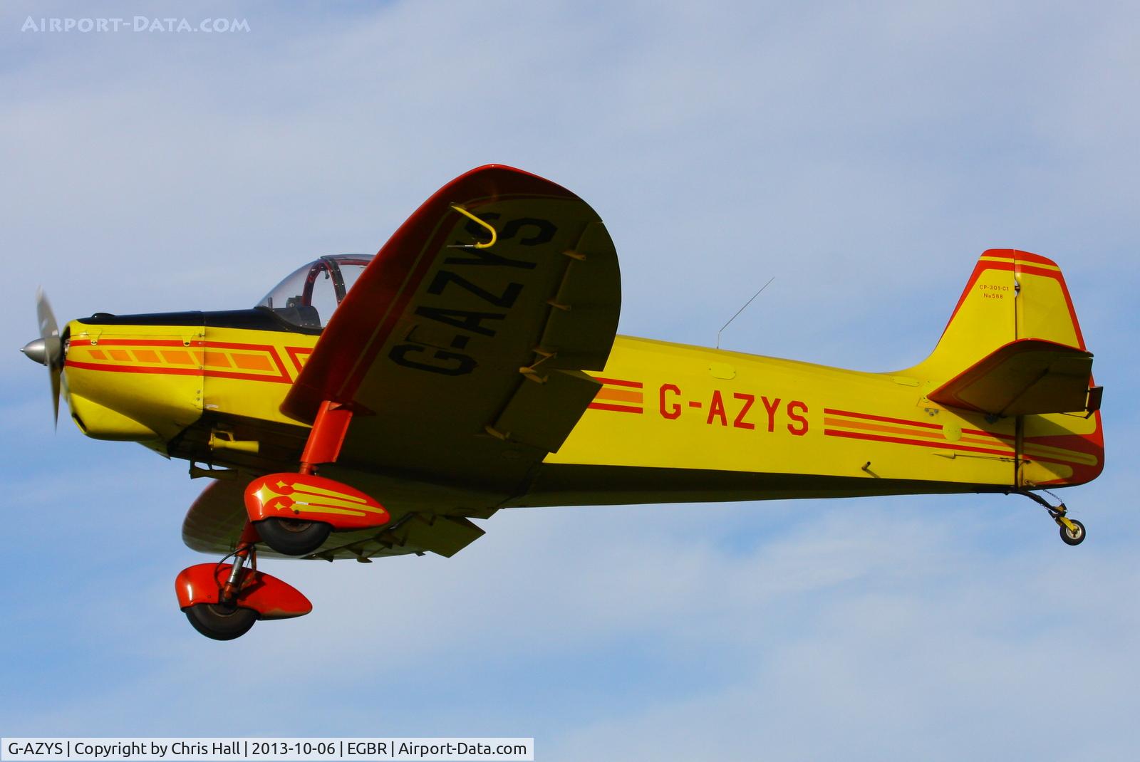G-AZYS, 1961 Scintex CP-301C-1 Emeraude C/N 568, at Breighton's Pre Hibernation Fly-in, 2013
