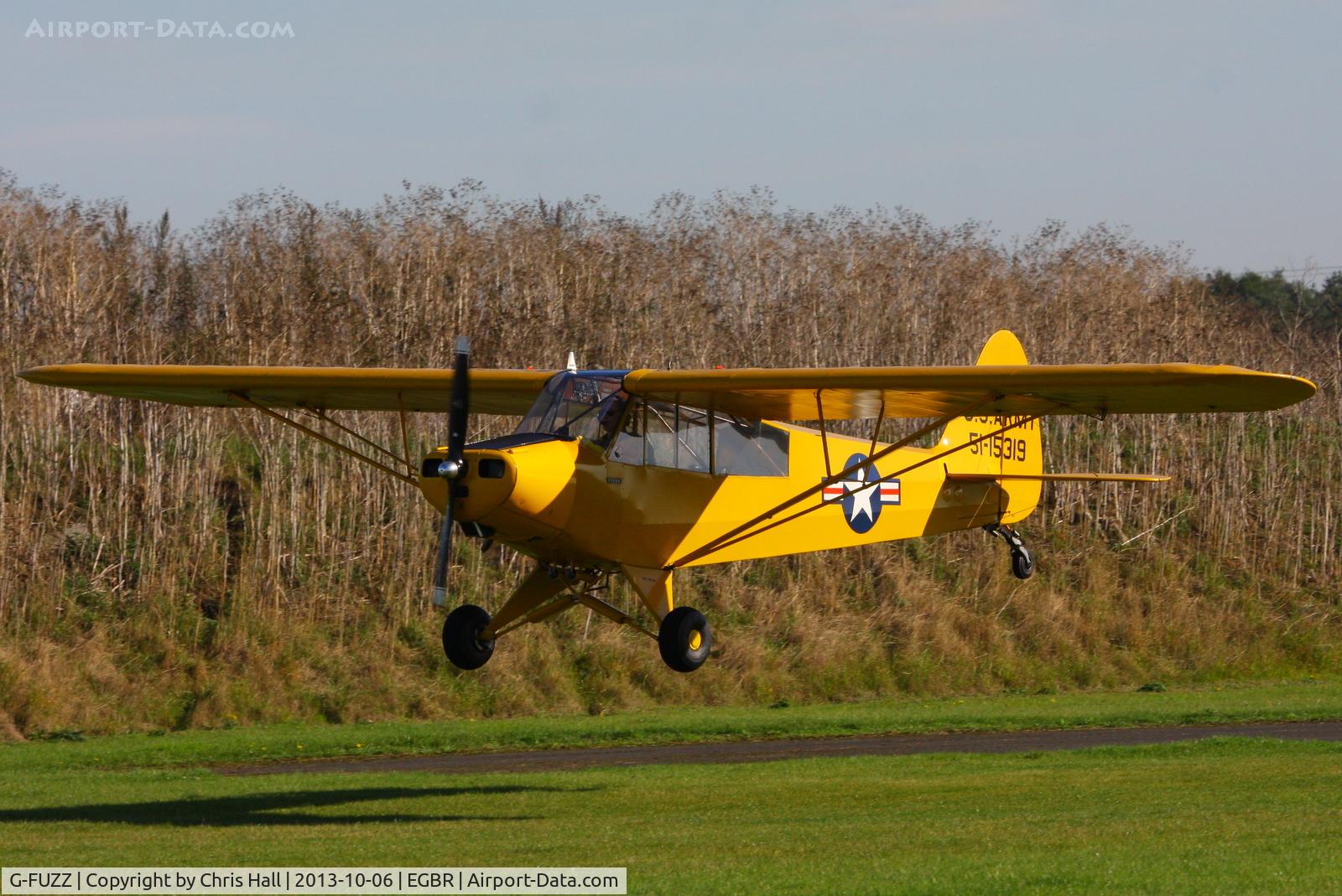 G-FUZZ, 1951 Piper L-18C Super Cub (PA-18-95) C/N 18-1016, at Breighton's Pre Hibernation Fly-in, 2013