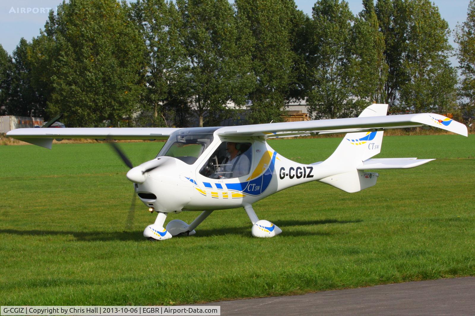 G-CGIZ, 2010 Flight Design CTSW C/N 8512, at Breighton's Pre Hibernation Fly-in, 2013