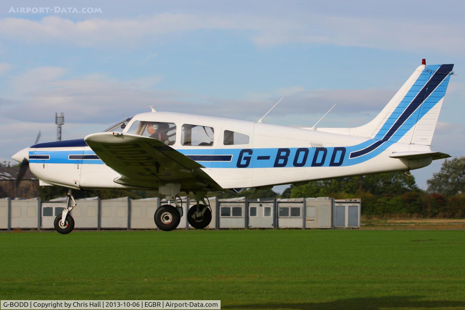 G-BODD, 1988 Piper PA-28-161 Cherokee Warrior II C/N 2816040, at Breighton's Pre Hibernation Fly-in, 2013