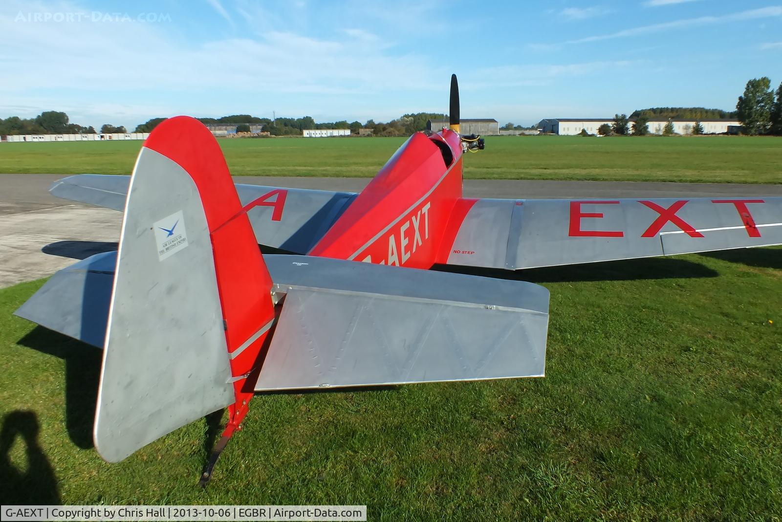 G-AEXT, 1937 Dart Kitten II C/N 123, at Breighton's Pre Hibernation Fly-in, 2013