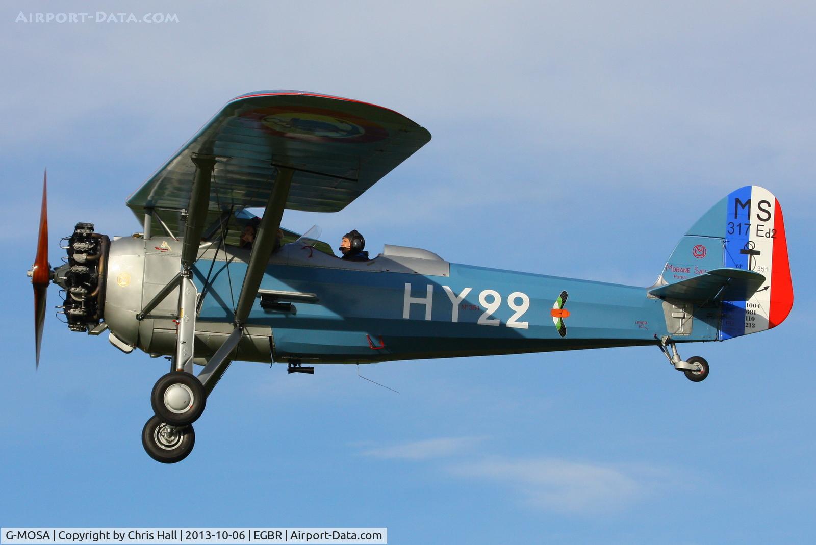 G-MOSA, 1952 Morane-Saulnier MS.317 C/N 351, at Breighton's Pre Hibernation Fly-in, 2013