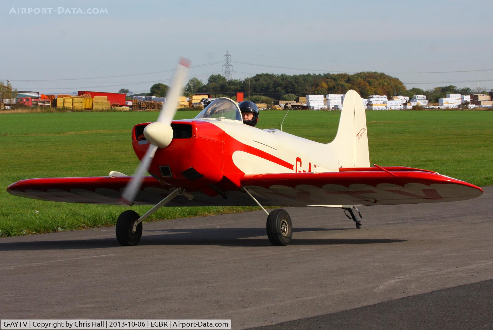 G-AYTV, 1971 Jurca MJ-2D Tempete C/N PFA 2002, at Breighton's Pre Hibernation Fly-in, 2013