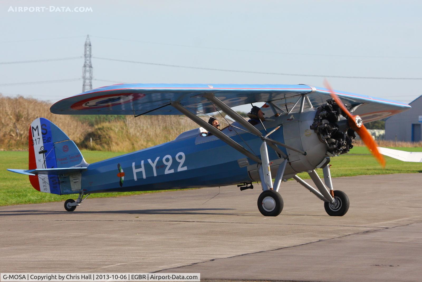 G-MOSA, 1952 Morane-Saulnier MS.317 C/N 351, at Breighton's Pre Hibernation Fly-in, 2013