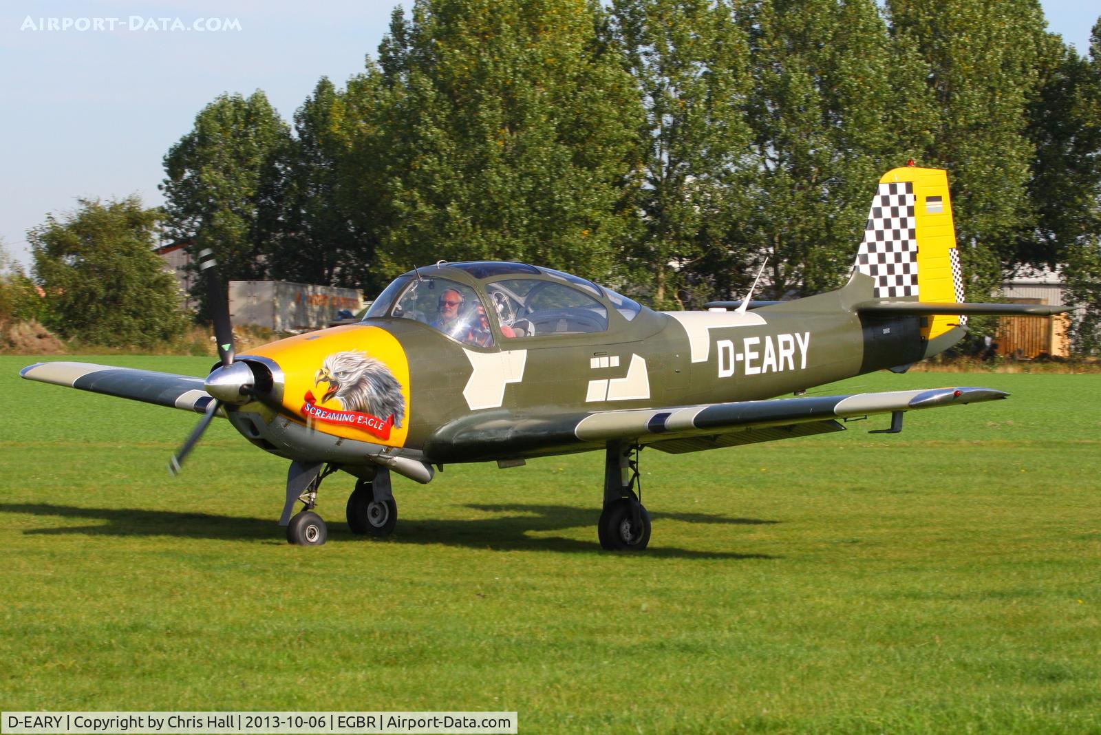 D-EARY, 1959 Piaggio P-149D C/N 057, at Breighton's Pre Hibernation Fly-in, 2013