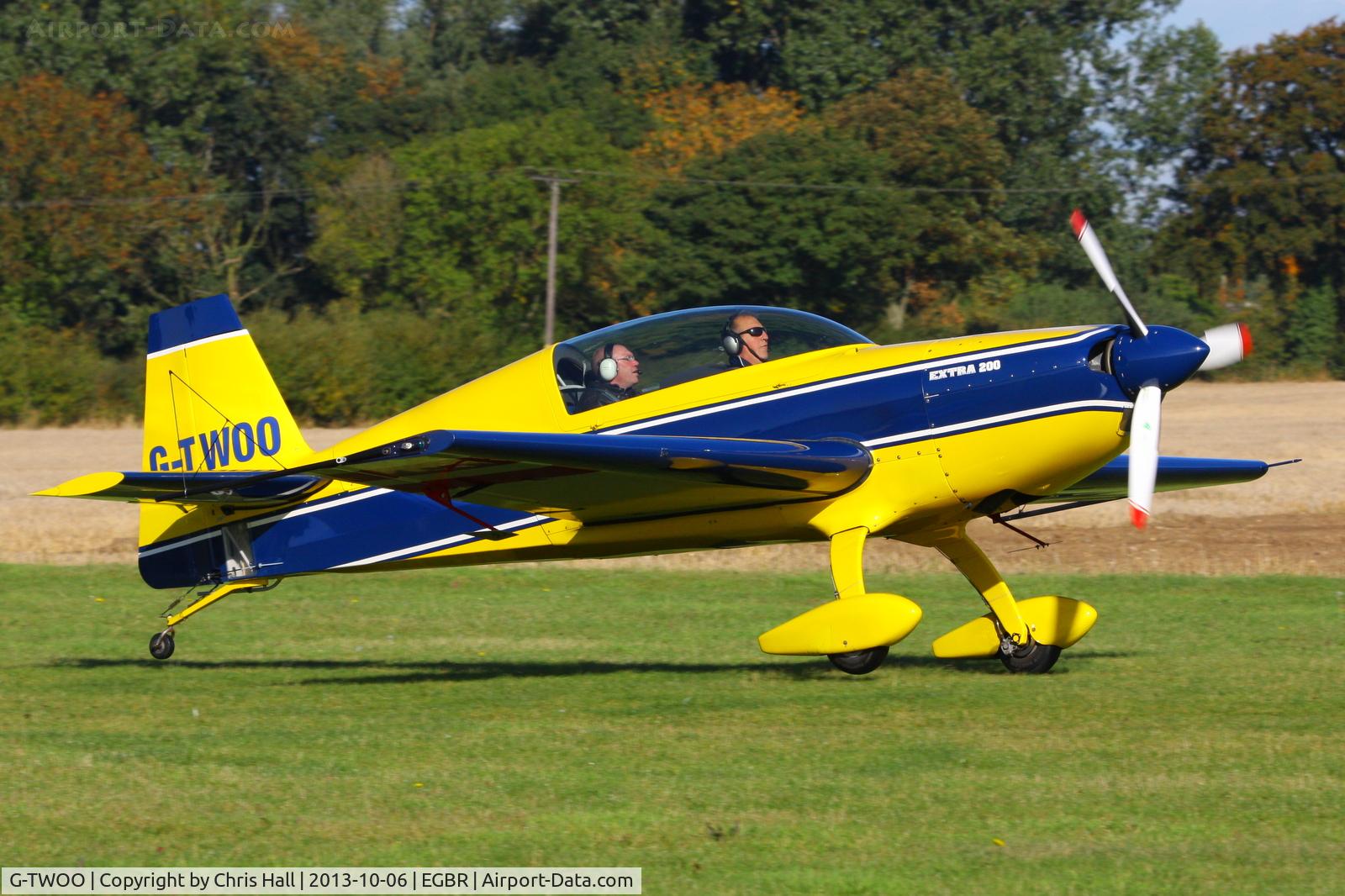 G-TWOO, 1996 Extra EA-300/200 C/N 05, at Breighton's Pre Hibernation Fly-in, 2013