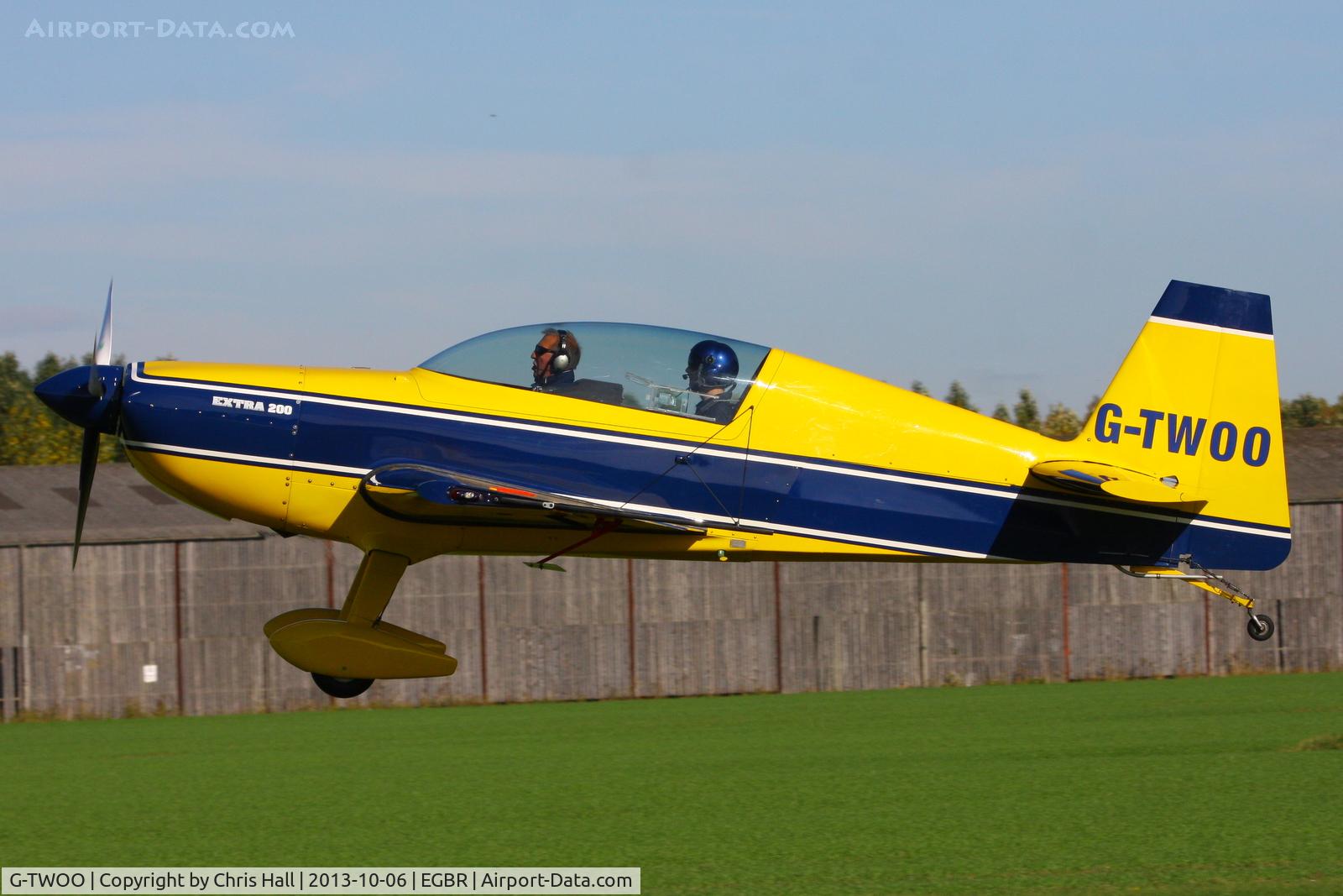 G-TWOO, 1996 Extra EA-300/200 C/N 05, at Breighton's Pre Hibernation Fly-in, 2013