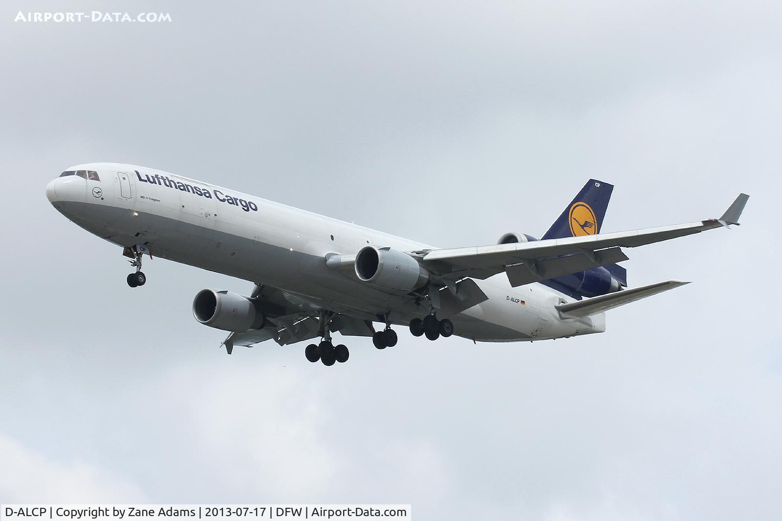 D-ALCP, 1992 McDonnell Douglas MD-11F C/N 48414, Landing at DFW Airport