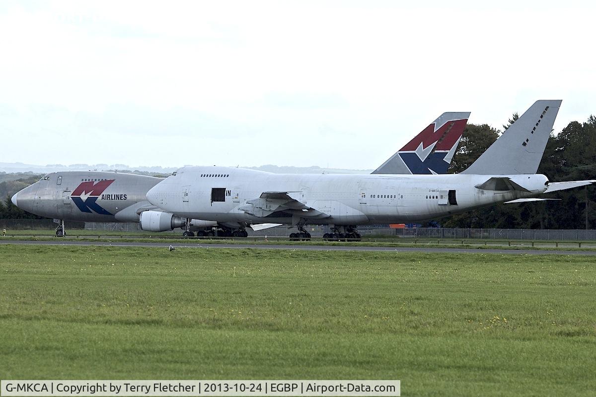 G-MKCA, 1980 Boeing 747-2B5B/SF C/N 22482, B747 Freighter G-MKCA and G-MKGA sit in storage at Kemble