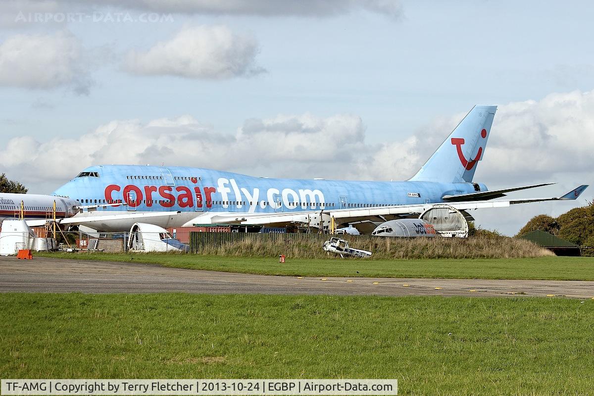 TF-AMG, 1992 Boeing 747-422 C/N 25380, ex Corsair 1992 Boeing 747-422, c/n: 25380 at Kemble