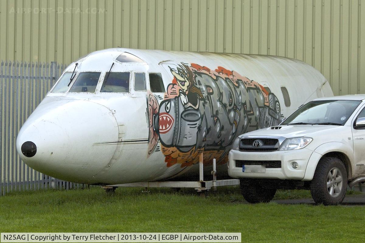 N25AG, Lockheed L-1329-25 JetStar II C/N 5202, Jetstar  fuselage at Kemble Airport