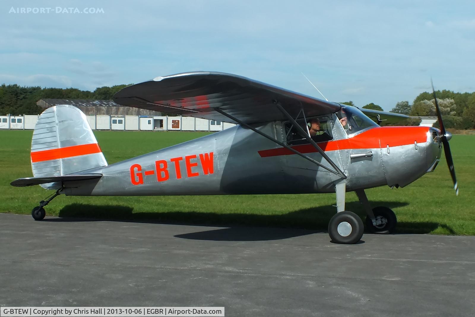 G-BTEW, 1946 Cessna 120 C/N 10238, at Breighton's Pre Hibernation Fly-in, 2013