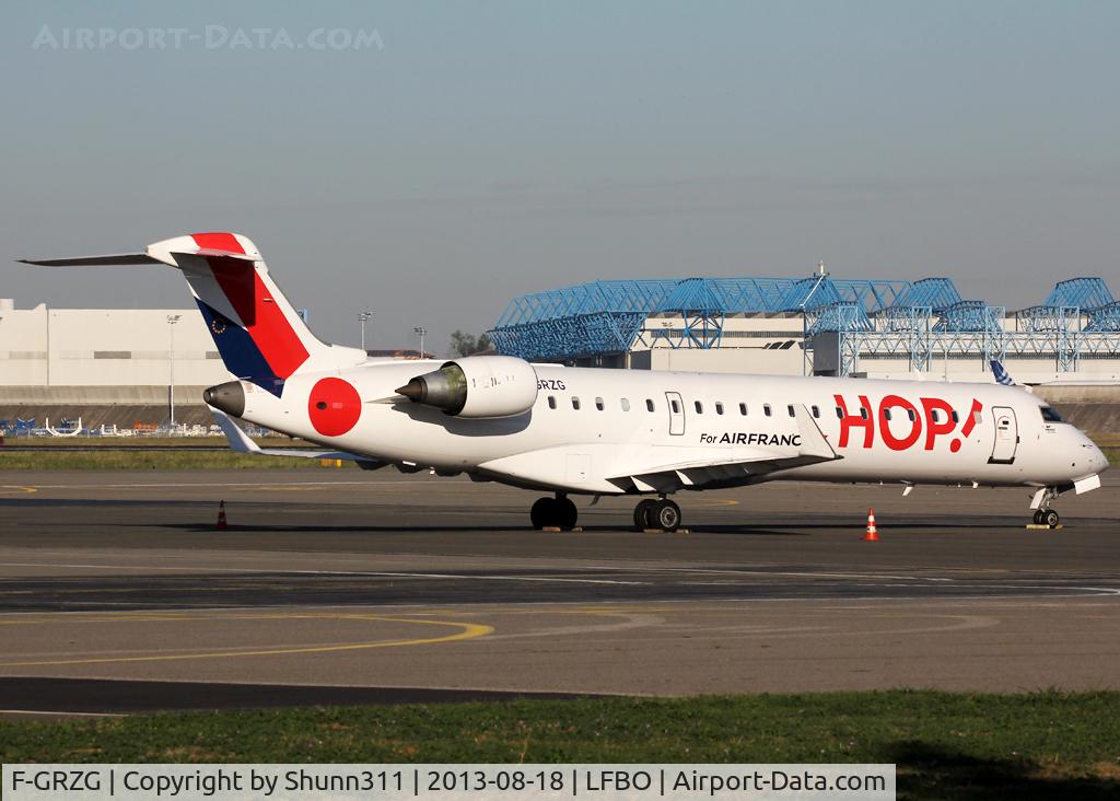 F-GRZG, 2002 Bombardier CRJ-701 (CL-600-2C10) Regional Jet C/N 10037, Parked at the old Terminal...