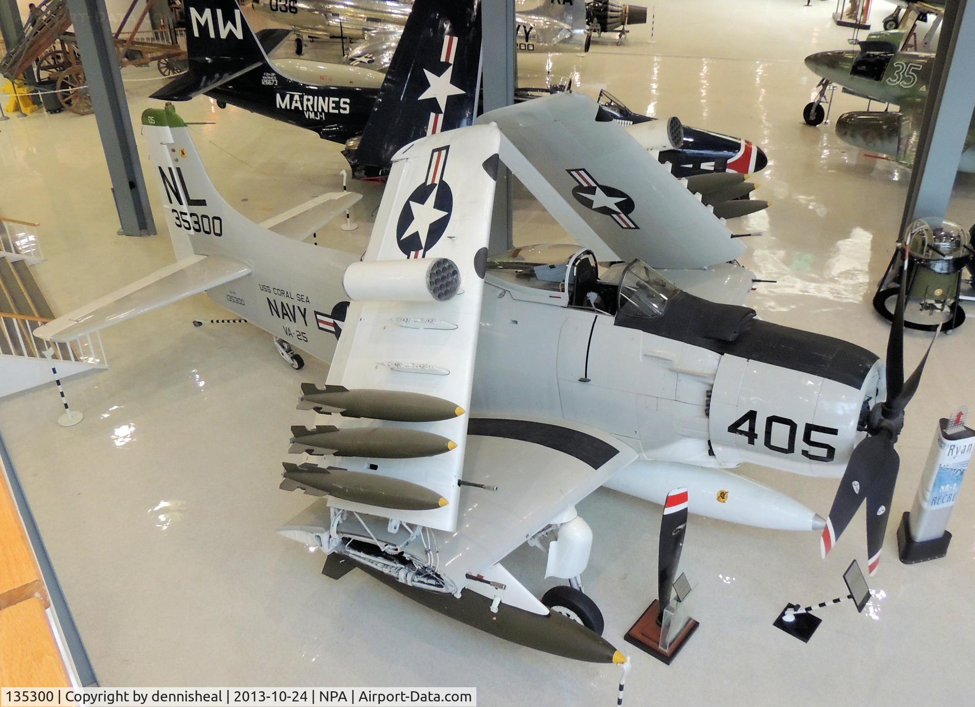 135300, Douglas A-1H Skyraider C/N 9944, DOUGLAS A-1H SKYRAIDER AT NATIONAL NAVAL AVIATION MUSEUM