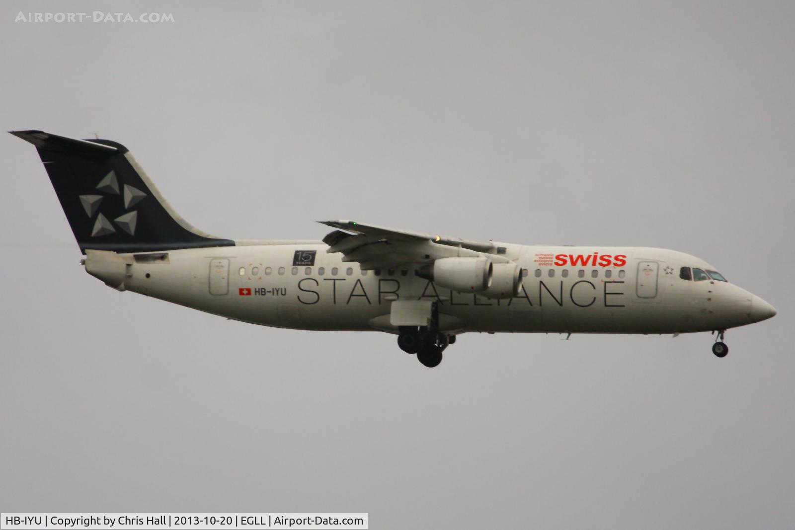 HB-IYU, 2000 British Aerospace Avro 146-RJ100 C/N E3379, Swiss