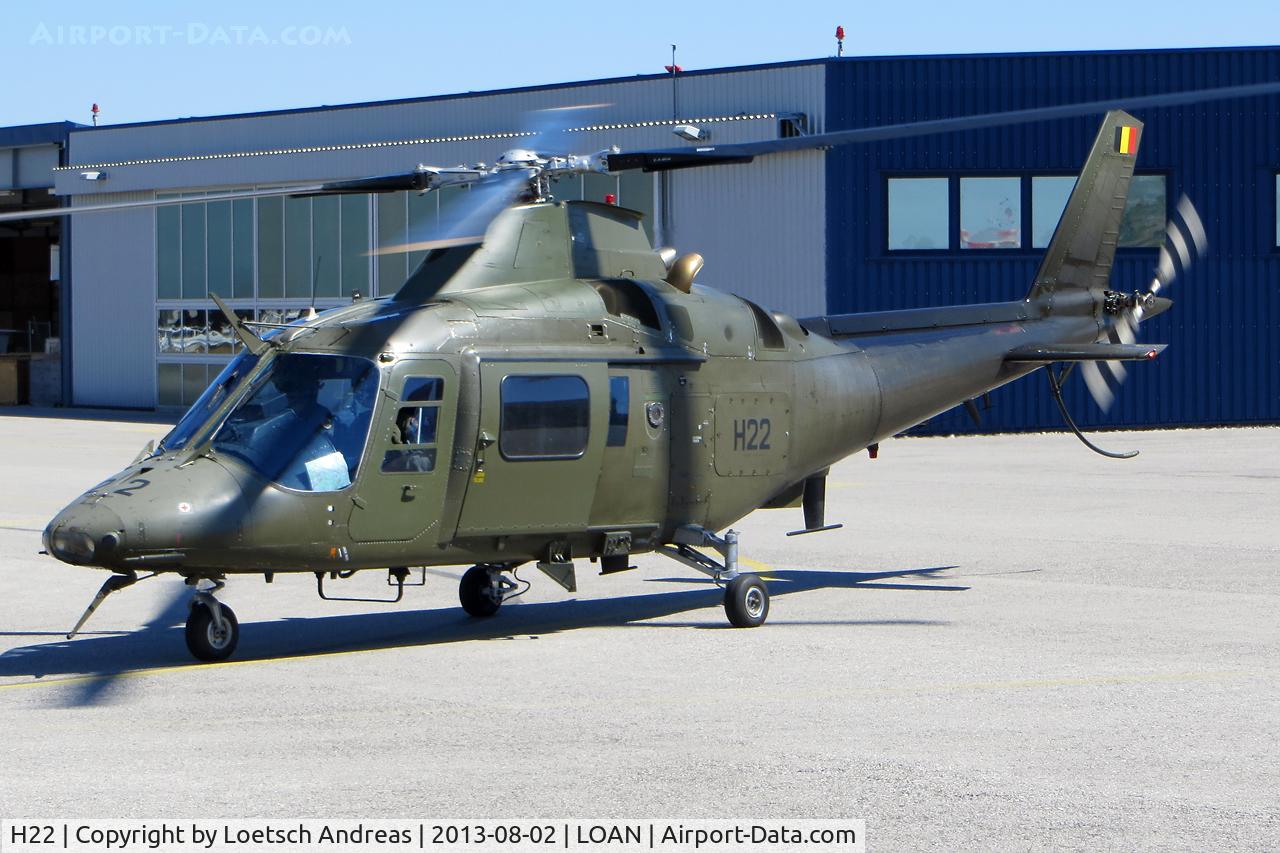 H22, 1993 Agusta A-109BA C/N 0322, Belgian Air Force