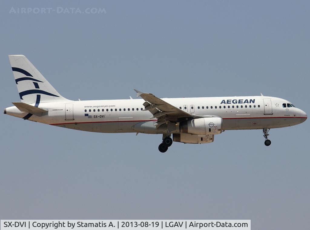 SX-DVI, 2007 Airbus A320-232 C/N 3074, Landing on rwy 34