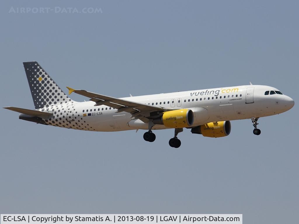 EC-LSA, 2009 Airbus A320-214 C/N 4128, Landing on rwy 03L