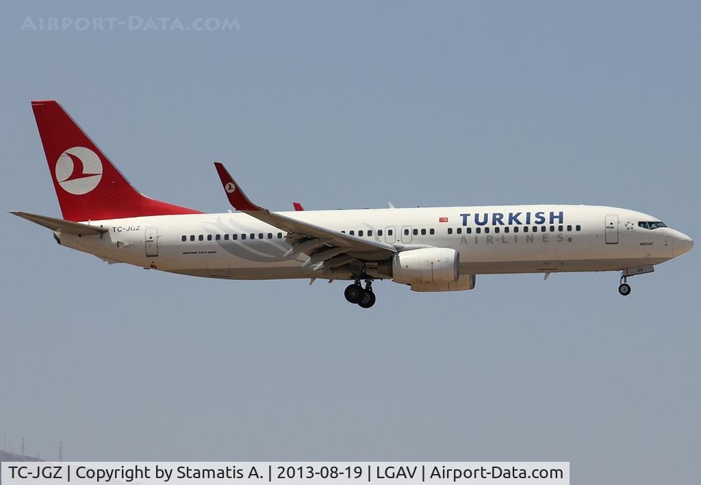TC-JGZ, 2008 Boeing 737-8F2 C/N 35789, Landing on rwy 03L
