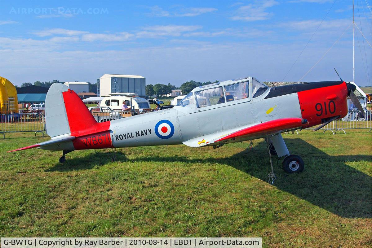 G-BWTG, 1950 De Havilland DHC-1 Chipmunk T.10 C/N C1/0119, G-BWTG  DHC-1 Chipmunk T.22 [C1/0119] Schaffen-Diest~OO 14/08/2010