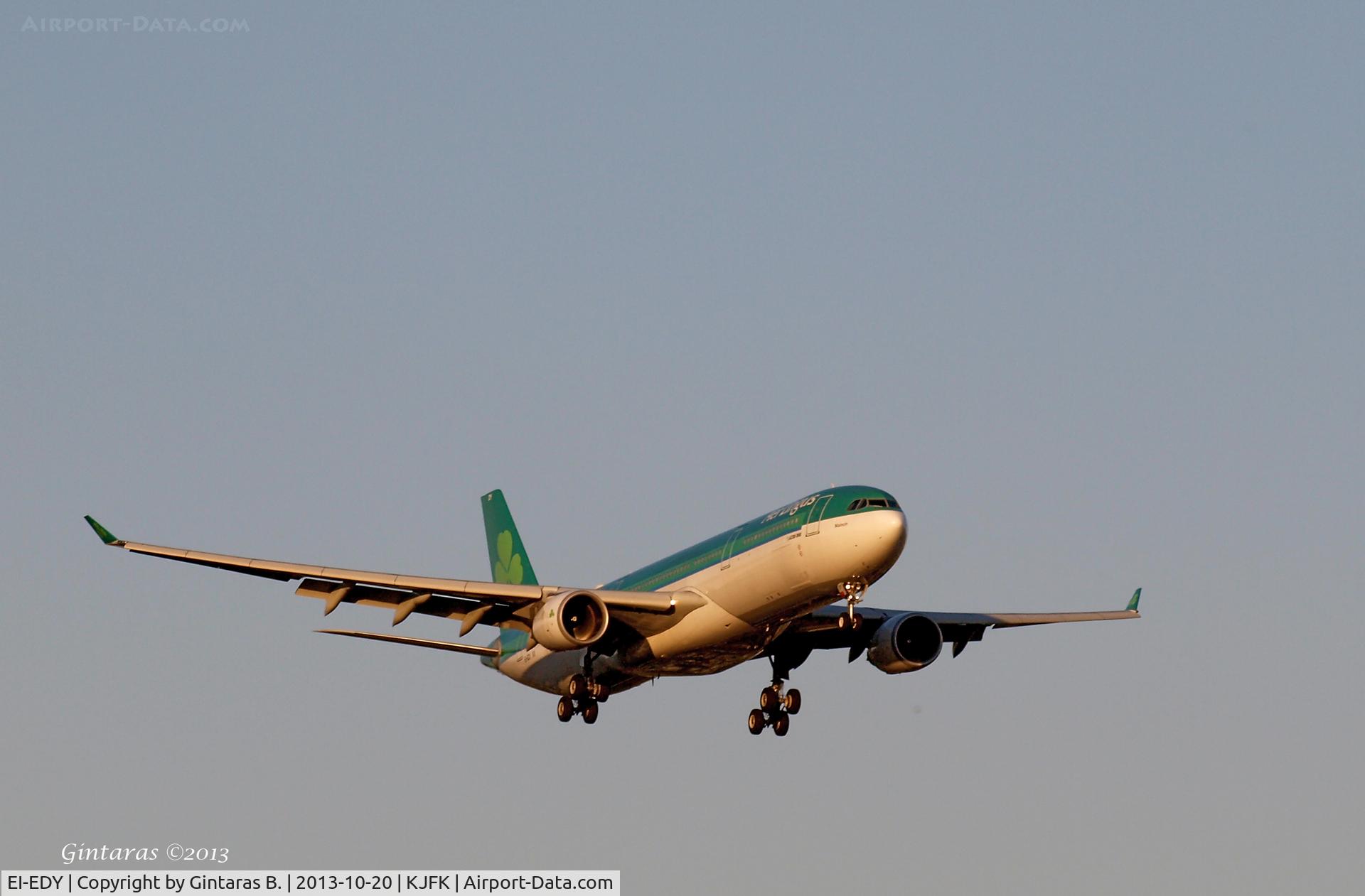 EI-EDY, 2009 Airbus A330-302 C/N 1025, Going to a landing on 22L @JFK
