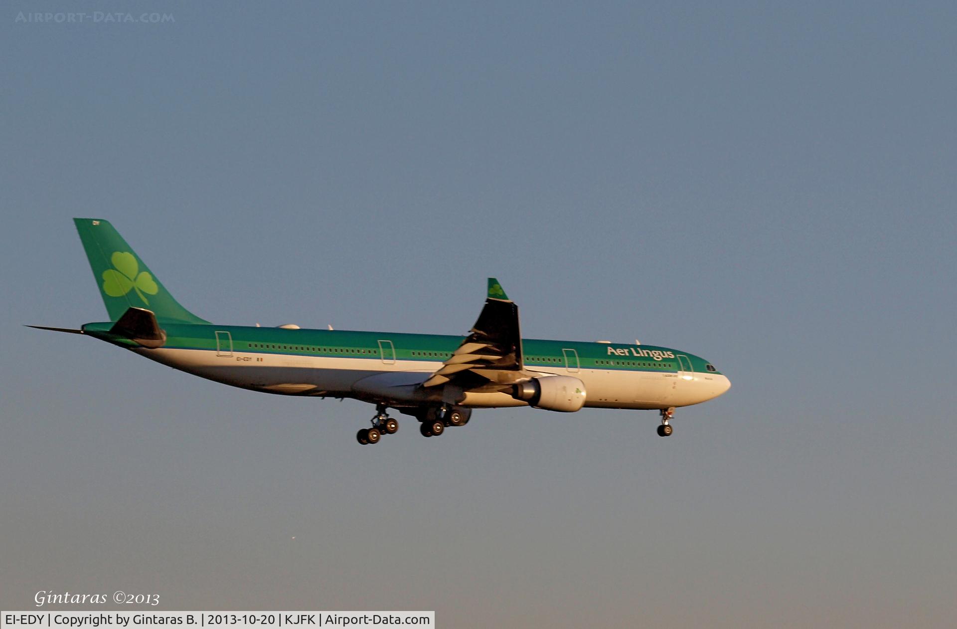 EI-EDY, 2009 Airbus A330-302 C/N 1025, Going to a landing on 22L @JFK