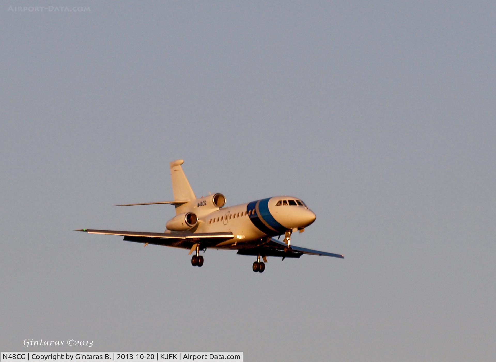 N48CG, 2008 Dassault Falcon 900EX C/N 212, Going to a landing on 22L @JFK