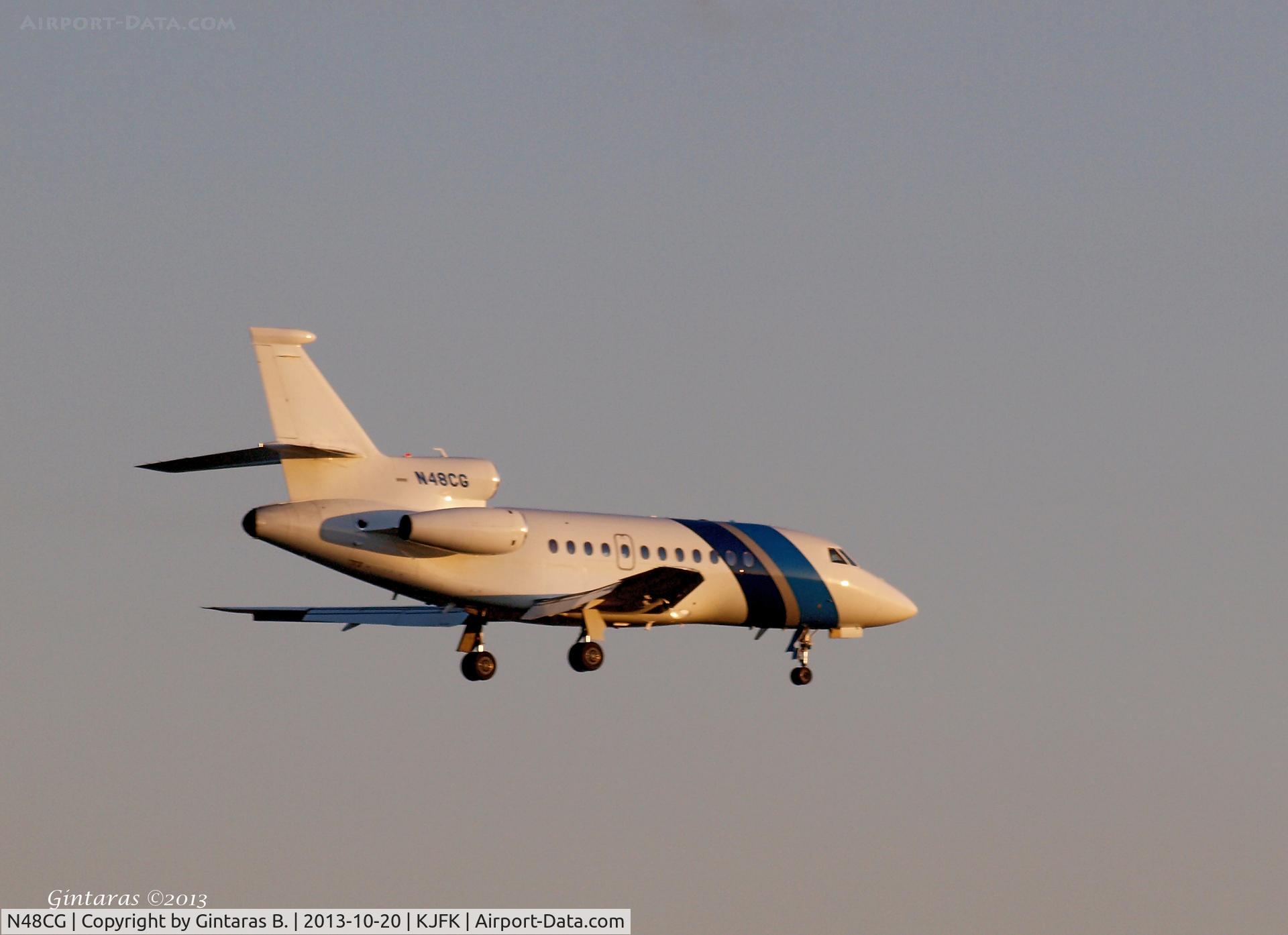 N48CG, 2008 Dassault Falcon 900EX C/N 212, Going to a landing on 22L @JFK