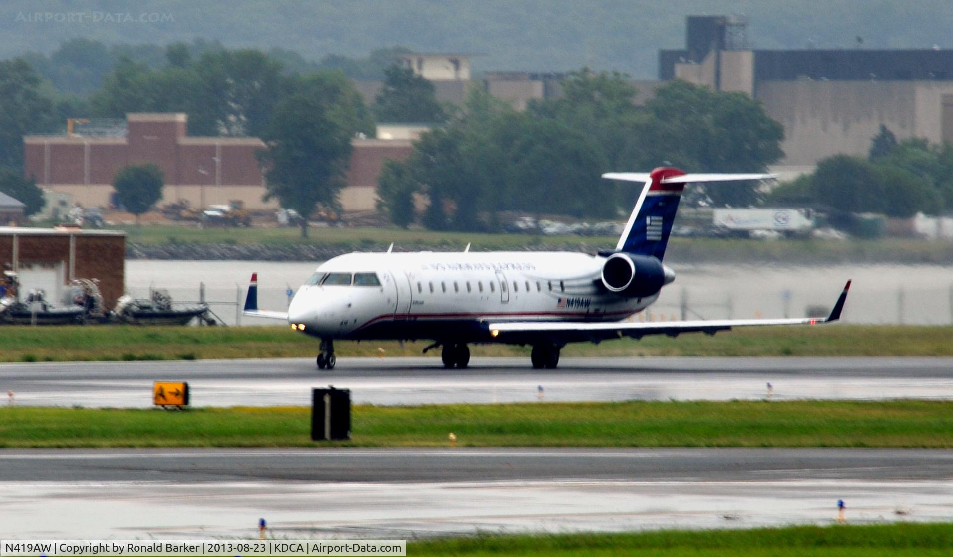 N419AW, 2002 Bombardier CRJ-200LR (CL-600-2B19) C/N 7633, Takeoff National