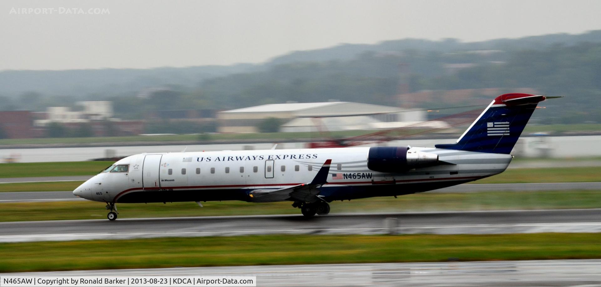N465AW, 2004 Bombardier CRJ-200LR (CL-600-2B19) C/N 7893, Takeoff roll National