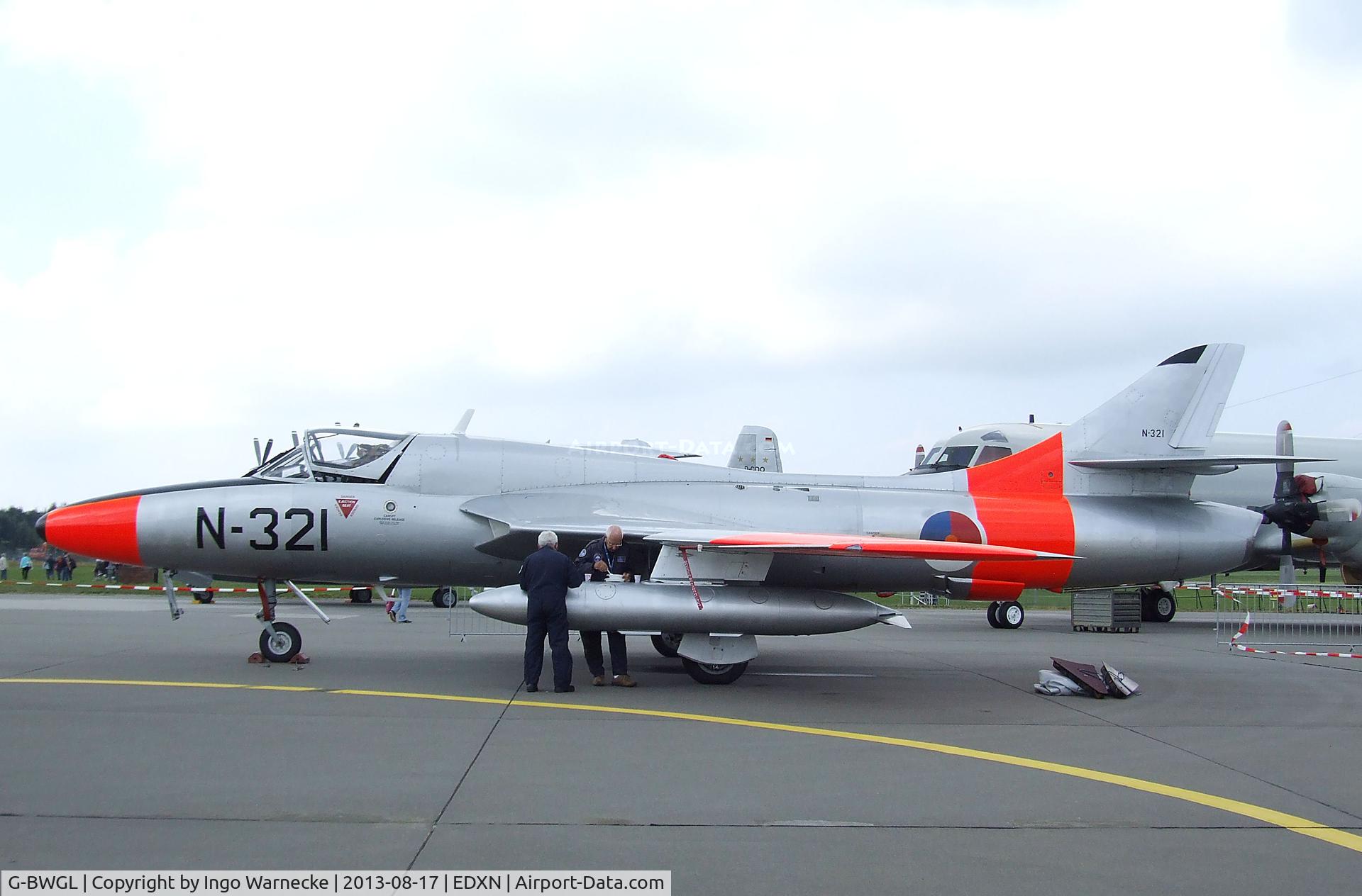 G-BWGL, 1959 Hawker Hunter T.8C C/N 41H/695946, Hawker Hunter T8C at the Spottersday of the Nordholz Airday 2013 celebrationg 100 Years of German Naval Aviation at Nordholz Naval Aviation Base