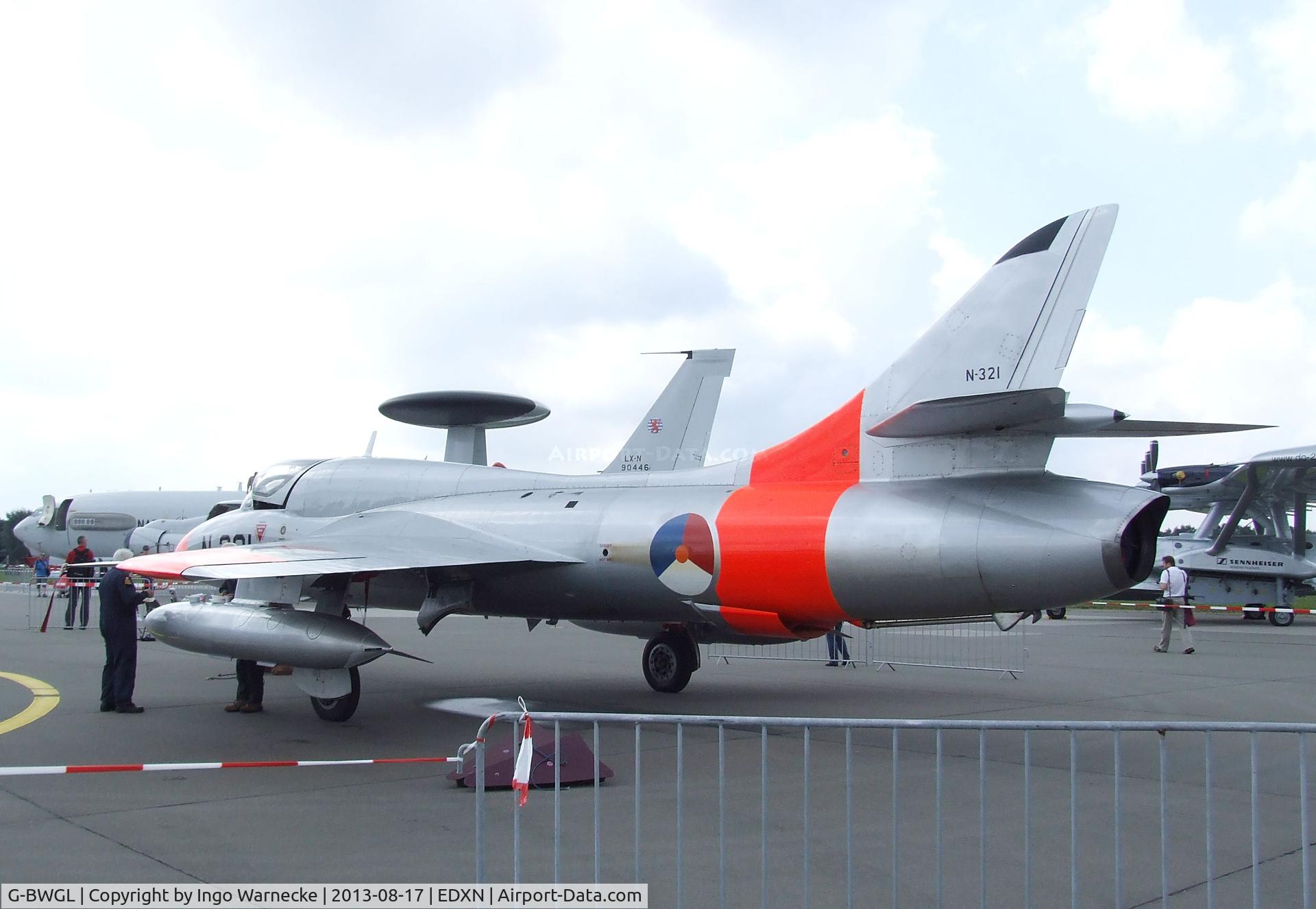 G-BWGL, 1959 Hawker Hunter T.8C C/N 41H/695946, Hawker Hunter T8C at the Spottersday of the Nordholz Airday 2013 celebrationg 100 Years of German Naval Aviation at Nordholz Naval Aviation Base