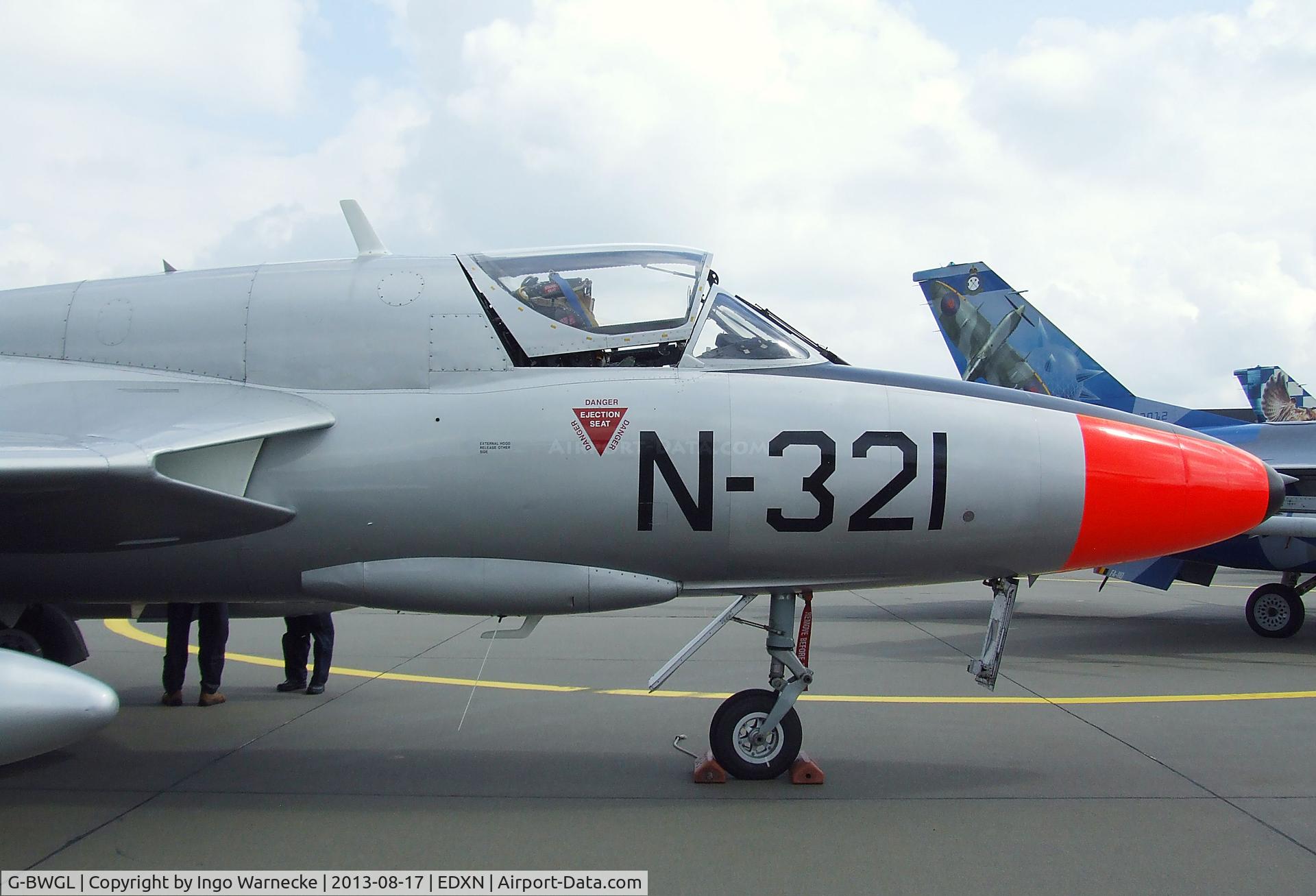 G-BWGL, 1959 Hawker Hunter T.8C C/N 41H/695946, Hawker Hunter T8C at the Spottersday of the Nordholz Airday 2013 celebrationg 100 Years of German Naval Aviation at Nordholz Naval Aviation Base