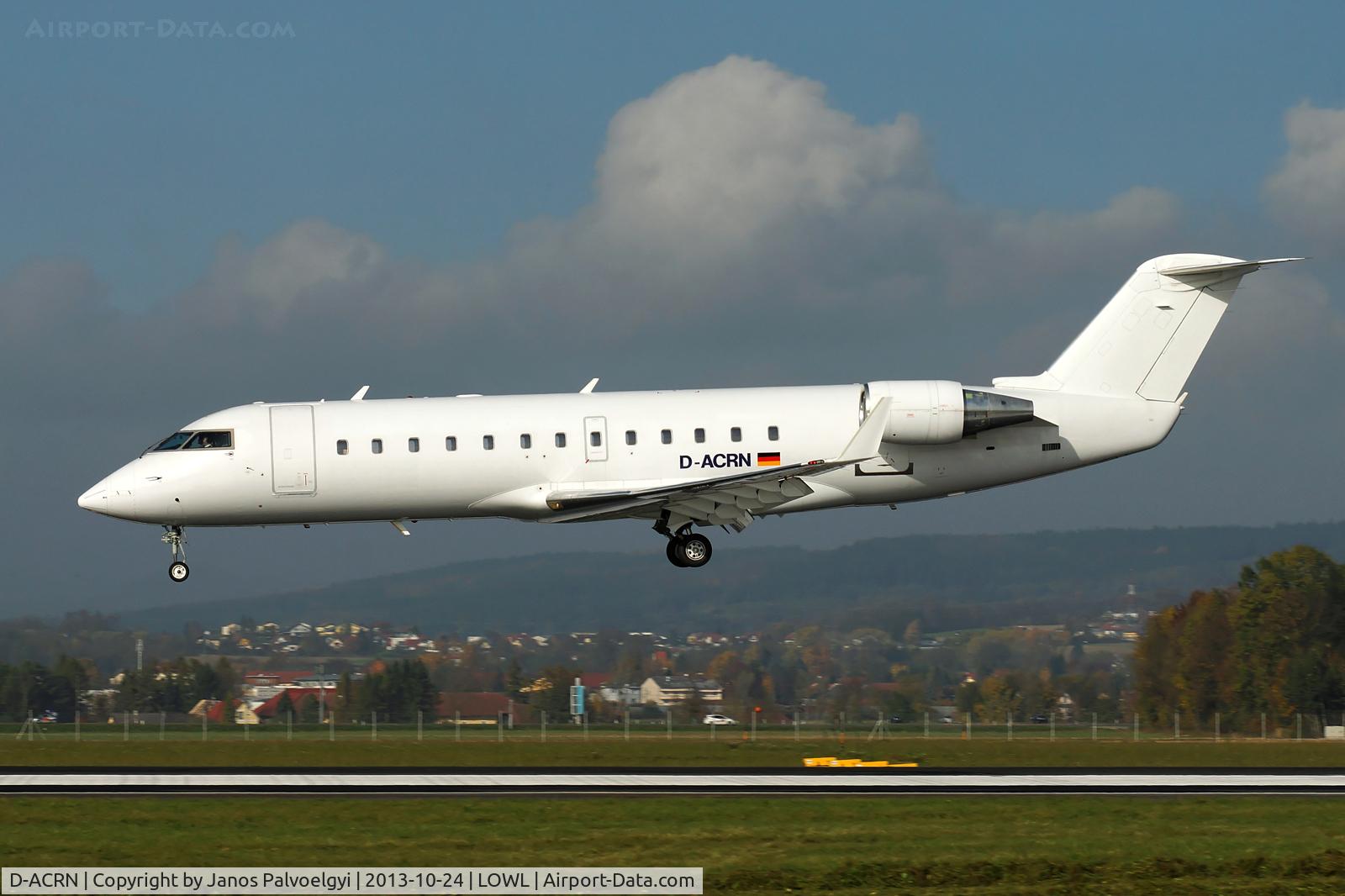 D-ACRN, 2001 Canadair CRJ-200LR (CL-600-2B19) C/N 7486, Rent-a-Jet Canadair CL-600-2B19 Regional Jet CL-200LR landing in LOWL/LNZ